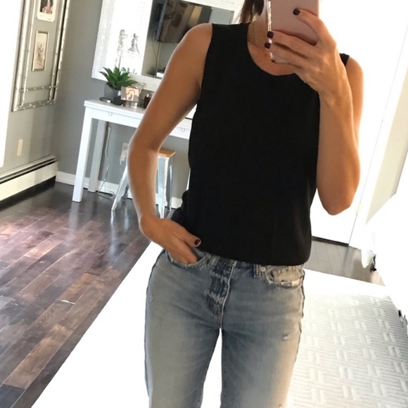 Black Sleeveless August Silk Top - Picture 7 of 16